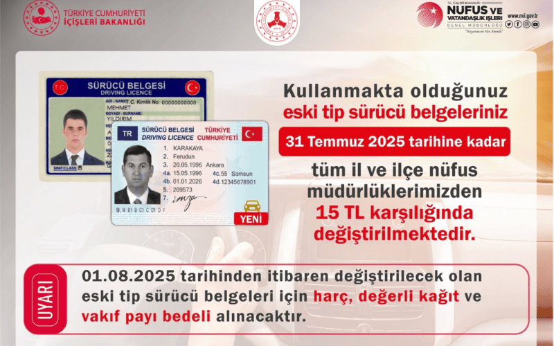DİKKAT: Eski Tip Sürücü Belgeleri İçin Son Tarih Yaklaşıyor!