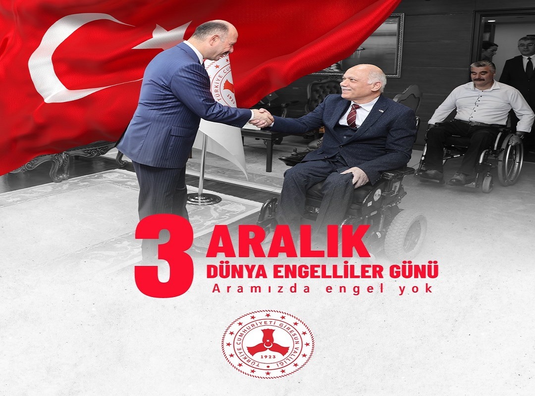 Sayın Valimiz Mehmet Fatih Serdengeçti'nin Engelliler Günü Paylaşımı